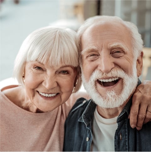 mature couple smiling